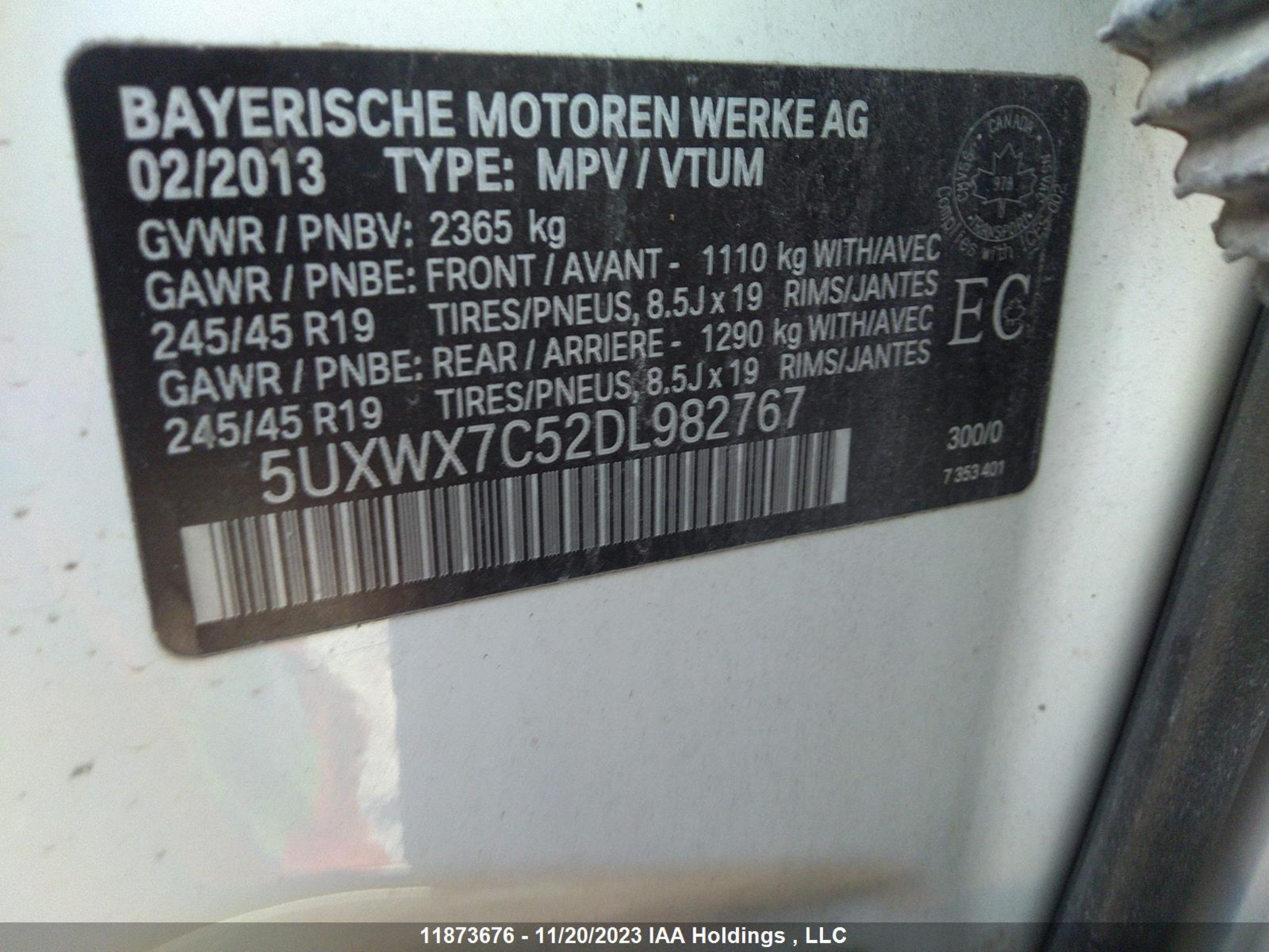 Photo 8 VIN: 5UXWX7C52DL982767 - BMW X3 