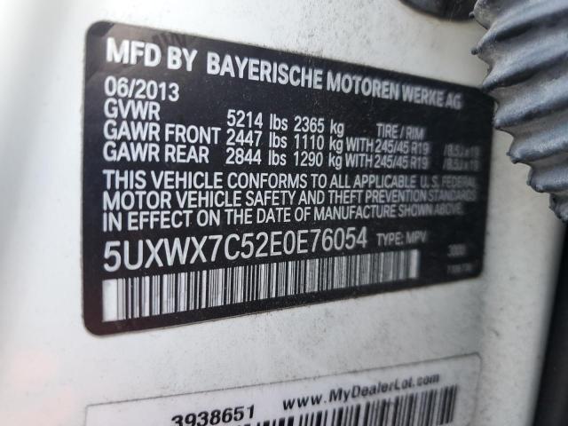 Photo 12 VIN: 5UXWX7C52E0E76054 - BMW X3 XDRIVE3 