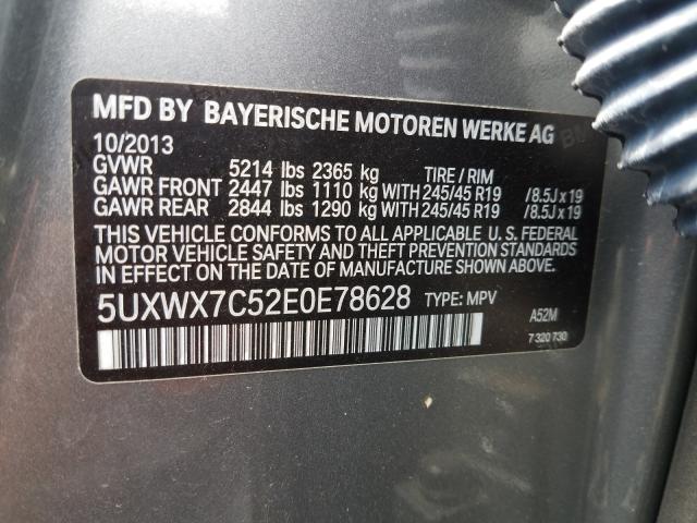 Photo 9 VIN: 5UXWX7C52E0E78628 - BMW X3 XDRIVE3 