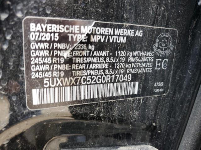 Photo 12 VIN: 5UXWX7C52G0R17049 - BMW X3 XDRIVE3 