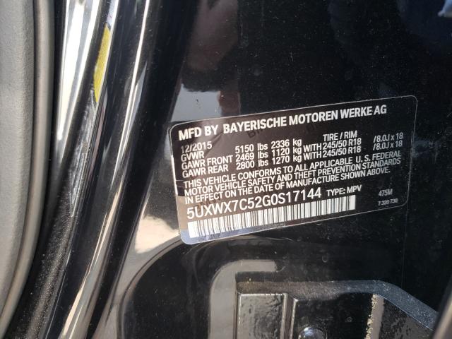 Photo 9 VIN: 5UXWX7C52G0S17144 - BMW X3 XDRIVE3 