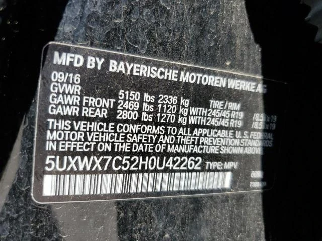 Photo 13 VIN: 5UXWX7C52H0U42262 - BMW X3 