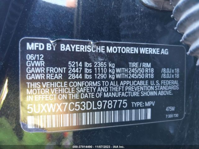 Photo 8 VIN: 5UXWX7C53DL978775 - BMW X3 