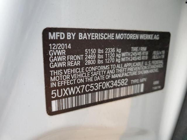 Photo 13 VIN: 5UXWX7C53F0K34582 - BMW X3 