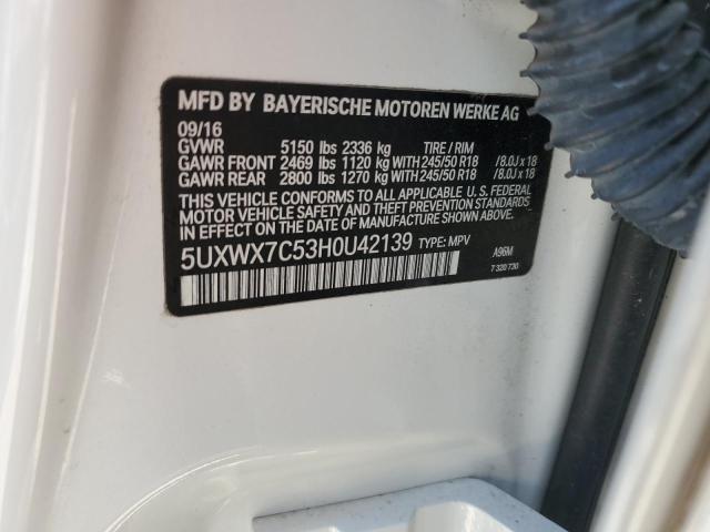 Photo 11 VIN: 5UXWX7C53H0U42139 - BMW X3 