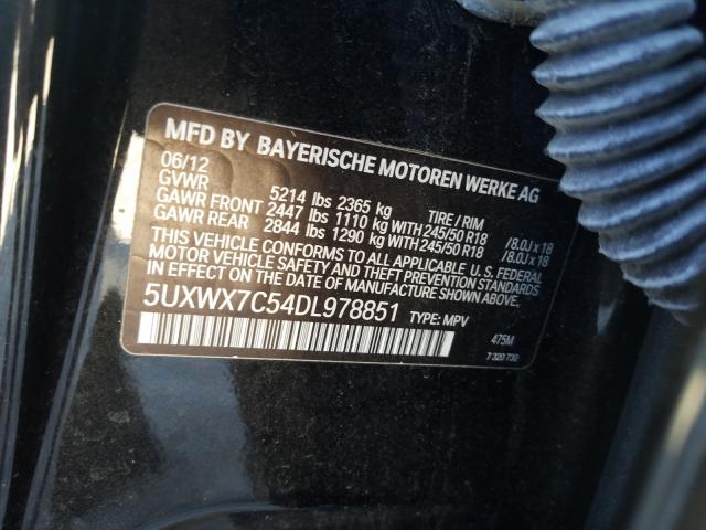 Photo 9 VIN: 5UXWX7C54DL978851 - BMW X3 XDRIVE3 