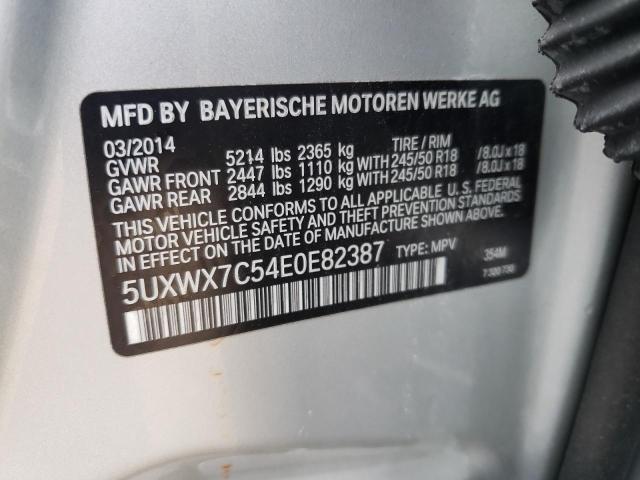 Photo 11 VIN: 5UXWX7C54E0E82387 - BMW X3 XDRIVE3 