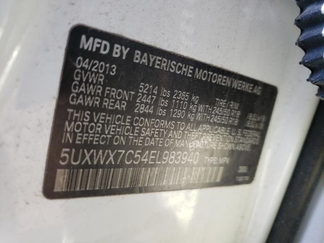 Photo 9 VIN: 5UXWX7C54EL983940 - BMW X3 XDRIVE3 