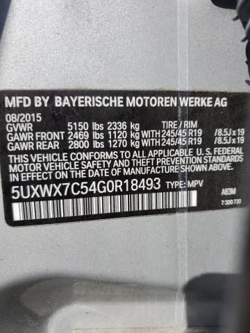 Photo 9 VIN: 5UXWX7C54G0R18493 - BMW X3 XDRIVE3 