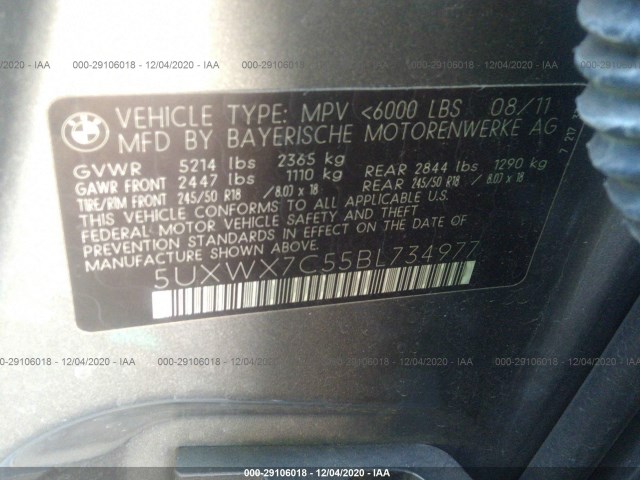 Photo 8 VIN: 5UXWX7C55BL734977 - BMW X3 