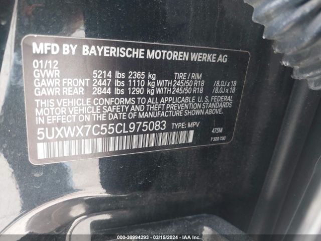 Photo 8 VIN: 5UXWX7C55CL975083 - BMW X3 