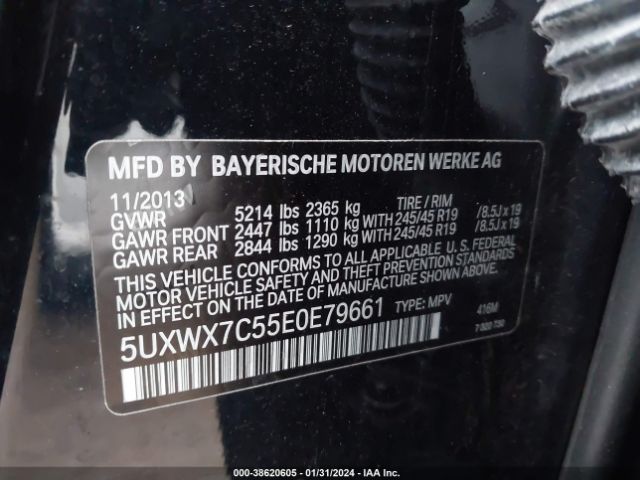 Photo 8 VIN: 5UXWX7C55E0E79661 - BMW X3 