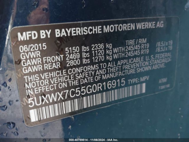 Photo 8 VIN: 5UXWX7C55G0R16915 - BMW X3 