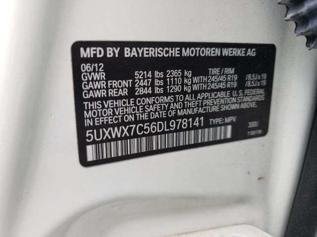 Photo 9 VIN: 5UXWX7C56DL978141 - BMW X3 XDRIVE3 