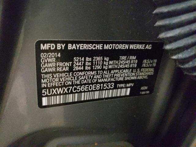 Photo 9 VIN: 5UXWX7C56E0E81533 - BMW X3 XDRIVE3 