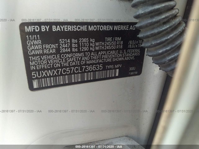 Photo 8 VIN: 5UXWX7C57CL736635 - BMW X3 