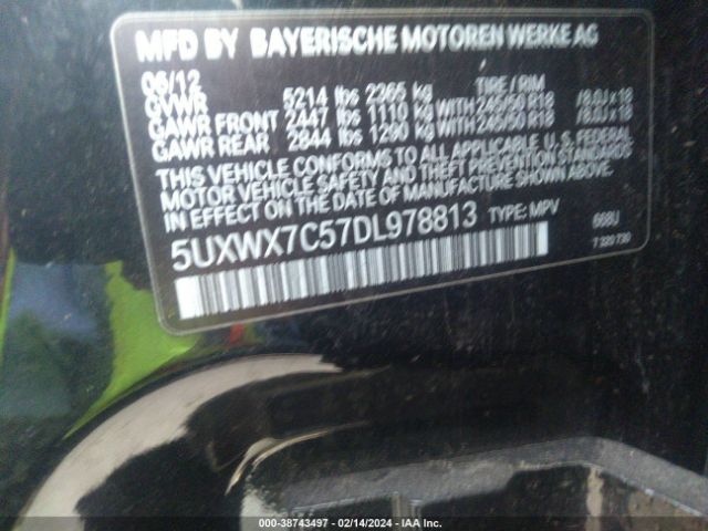 Photo 8 VIN: 5UXWX7C57DL978813 - BMW X3 