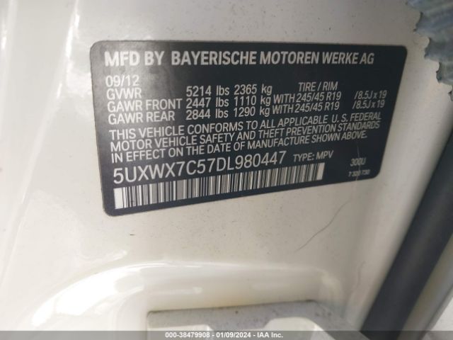 Photo 8 VIN: 5UXWX7C57DL980447 - BMW X3 