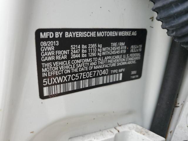 Photo 13 VIN: 5UXWX7C57E0E77040 - BMW X3 XDRIVE3 