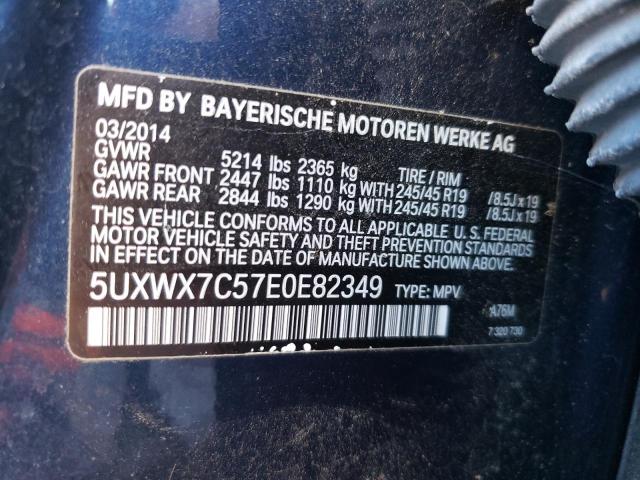 Photo 9 VIN: 5UXWX7C57E0E82349 - BMW X3 XDRIVE3 