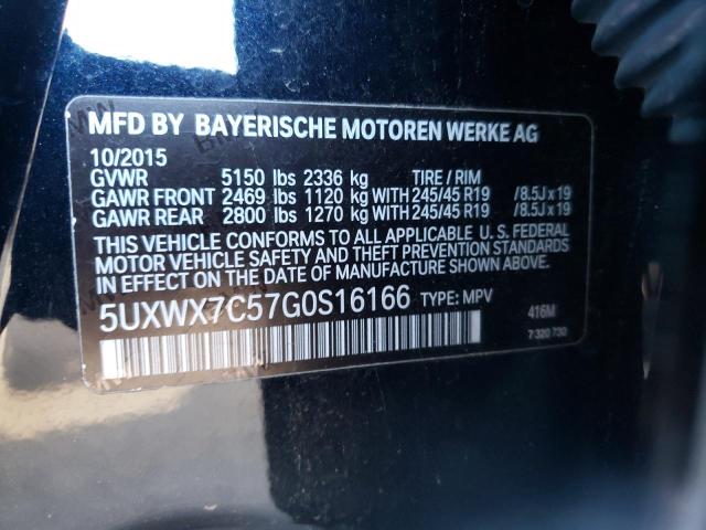 Photo 12 VIN: 5UXWX7C57G0S16166 - BMW X3 XDRIVE3 