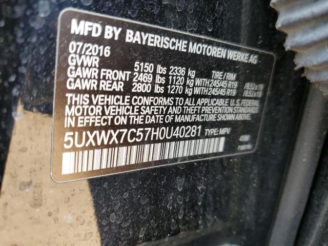 Photo 11 VIN: 5UXWX7C57H0U40281 - BMW X3 XDRIVE3 