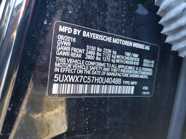 Photo 11 VIN: 5UXWX7C57H0U40488 - BMW X3 XDRIVE3 