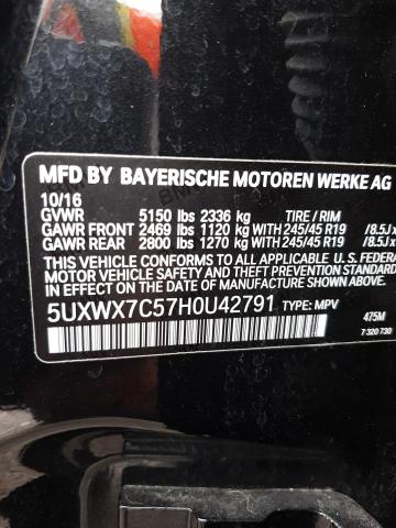 Photo 13 VIN: 5UXWX7C57H0U42791 - BMW X3 XDRIVE3 