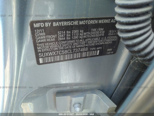 Photo 8 VIN: 5UXWX7C58CL737468 - BMW X3 