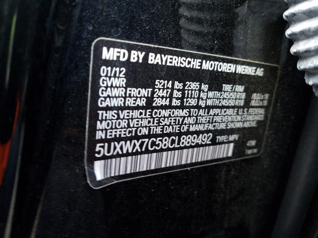 Photo 9 VIN: 5UXWX7C58CL889492 - BMW X3 XDRIVE3 