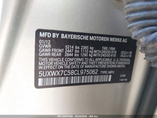 Photo 8 VIN: 5UXWX7C58CL975062 - BMW X3 