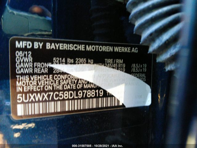 Photo 8 VIN: 5UXWX7C58DL978819 - BMW X3 