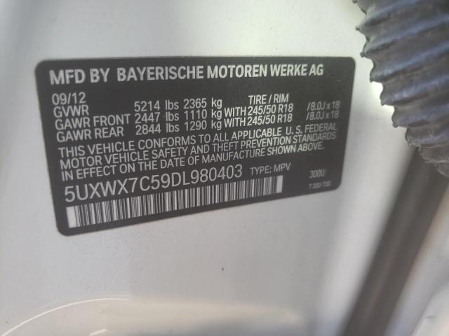 Photo 12 VIN: 5UXWX7C59DL980403 - BMW X3 XDRIVE3 