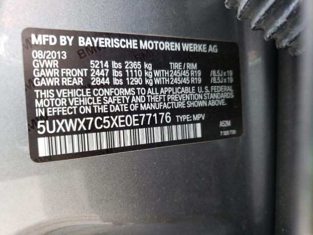 Photo 9 VIN: 5UXWX7C5XE0E77176 - BMW X3 XDRIVE3 