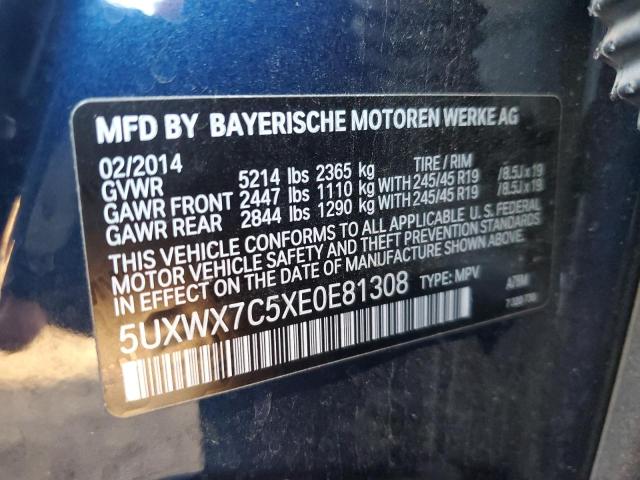 Photo 11 VIN: 5UXWX7C5XE0E81308 - BMW X3 XDRIVE3 