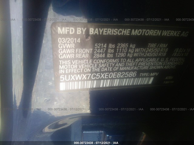 Photo 8 VIN: 5UXWX7C5XE0E82586 - BMW X3 