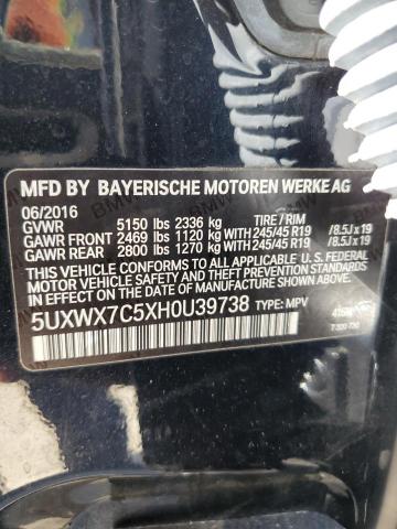 Photo 12 VIN: 5UXWX7C5XH0U39738 - BMW X3 