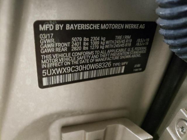 Photo 12 VIN: 5UXWX9C30H0W68326 - BMW X3 XDRIVE2 