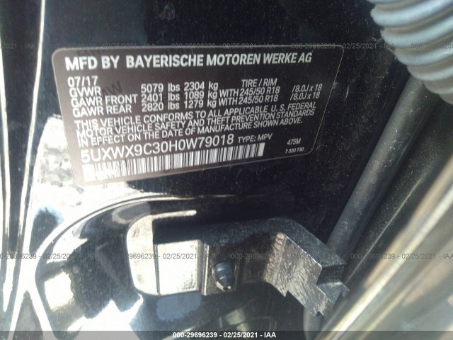 Photo 8 VIN: 5UXWX9C30H0W79018 - BMW X3 