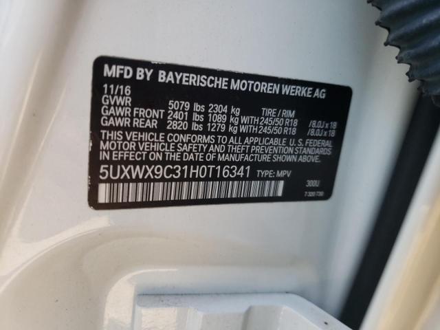 Photo 11 VIN: 5UXWX9C31H0T16341 - BMW X3 XDRIVE2 