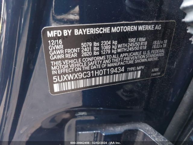 Photo 8 VIN: 5UXWX9C31H0T19434 - BMW X3 