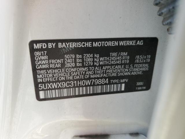 Photo 12 VIN: 5UXWX9C31H0W79884 - BMW X3 XDRIVE2 