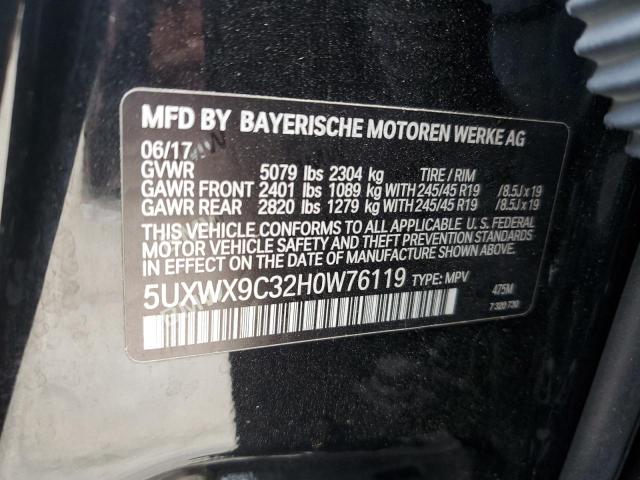 Photo 13 VIN: 5UXWX9C32H0W76119 - BMW X3 XDRIVE2 