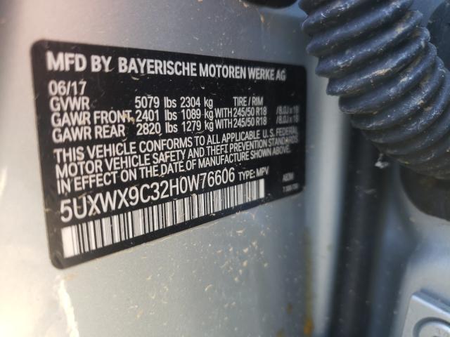 Photo 9 VIN: 5UXWX9C32H0W76606 - BMW X3 