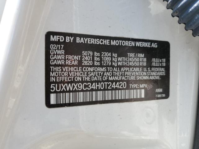 Photo 12 VIN: 5UXWX9C34H0T24420 - BMW X3 XDRIVE2 