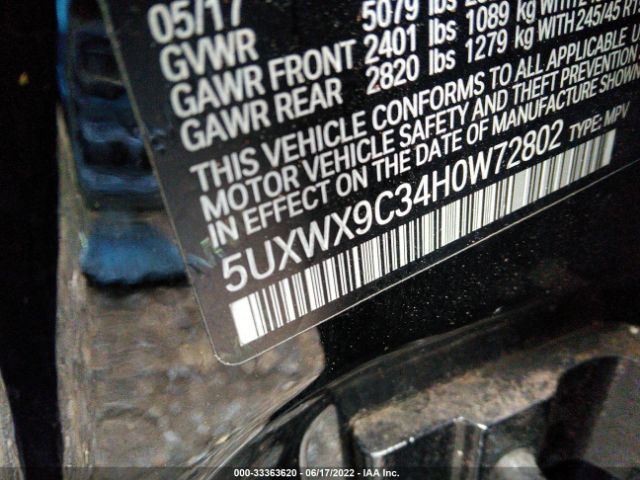 Photo 8 VIN: 5UXWX9C34H0W72802 - BMW X3 