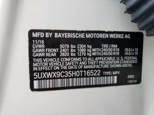 Photo 11 VIN: 5UXWX9C35H0T16522 - BMW X3 