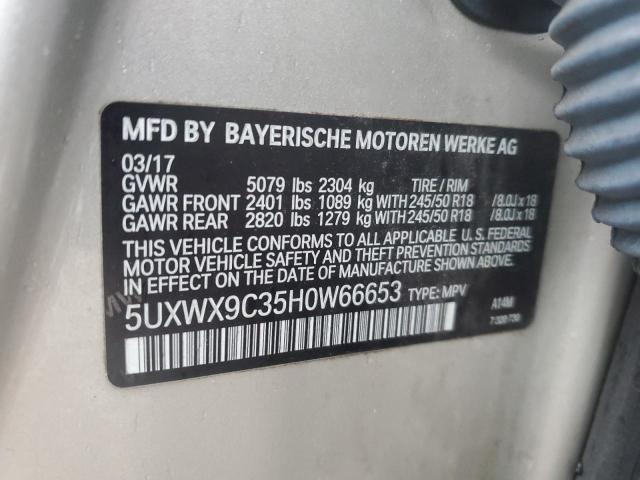 Photo 11 VIN: 5UXWX9C35H0W66653 - BMW X3 XDRIVE2 