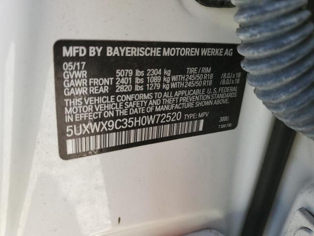 Photo 12 VIN: 5UXWX9C35H0W72520 - BMW X3 XDRIVE2 