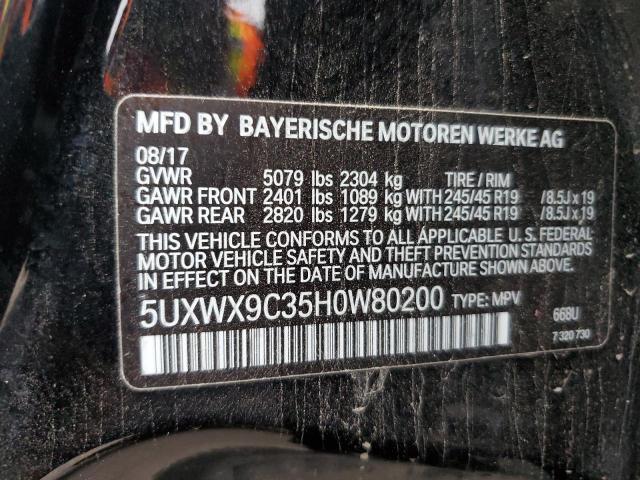 Photo 12 VIN: 5UXWX9C35H0W80200 - BMW X3 